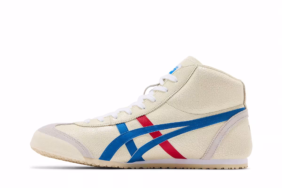Onitsuka Tiger Mexico Mid Runner White Blue, view 4