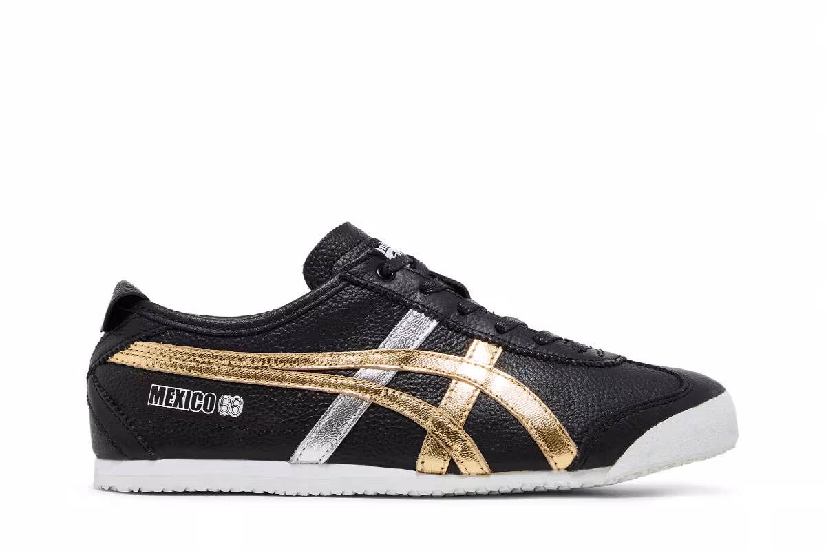 Onitsuka Tiger Mexico 66 Black Gold Metallic, view 2