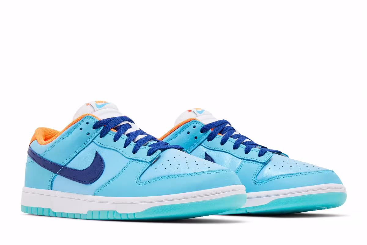 Nike Dunk Low SE Baltic Blue Total Orange, view 9