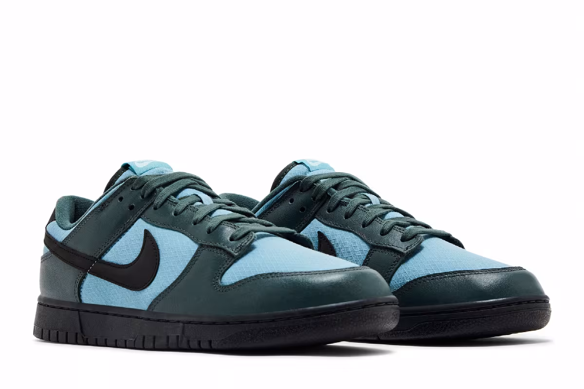Nike Dunk Low SE Vintage Green Denim Turquoise, view 9