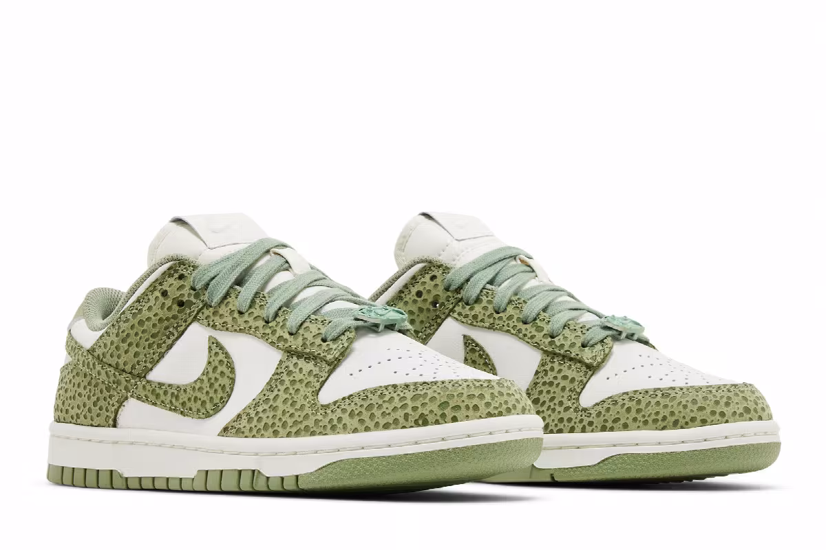 Nike Women's Dunk Low Safari Print Pack - Honeydew, view 9