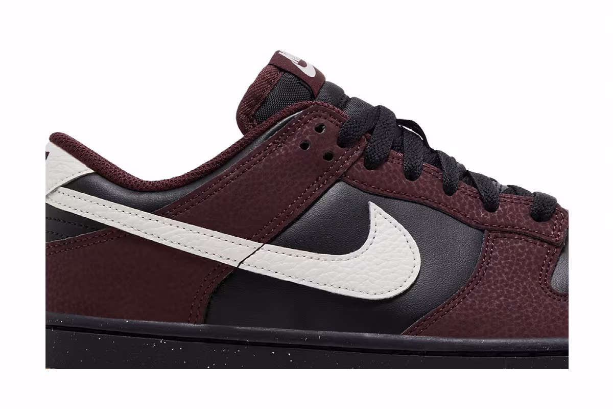 Nike Women's Dunk Low Next Nature Burgundy Crush Black, view 3