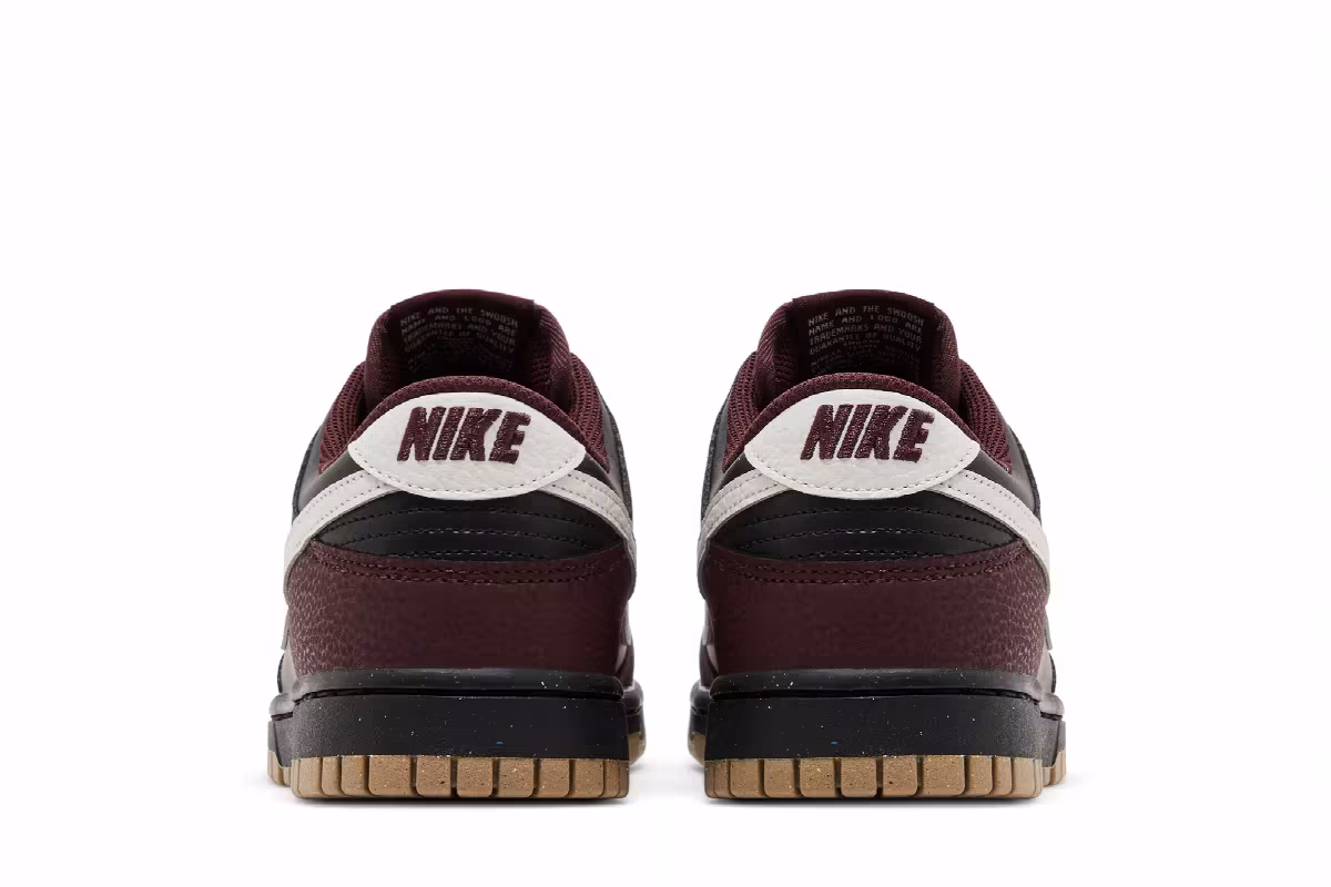 Nike Women's Dunk Low Next Nature Burgundy Crush Black, view 7
