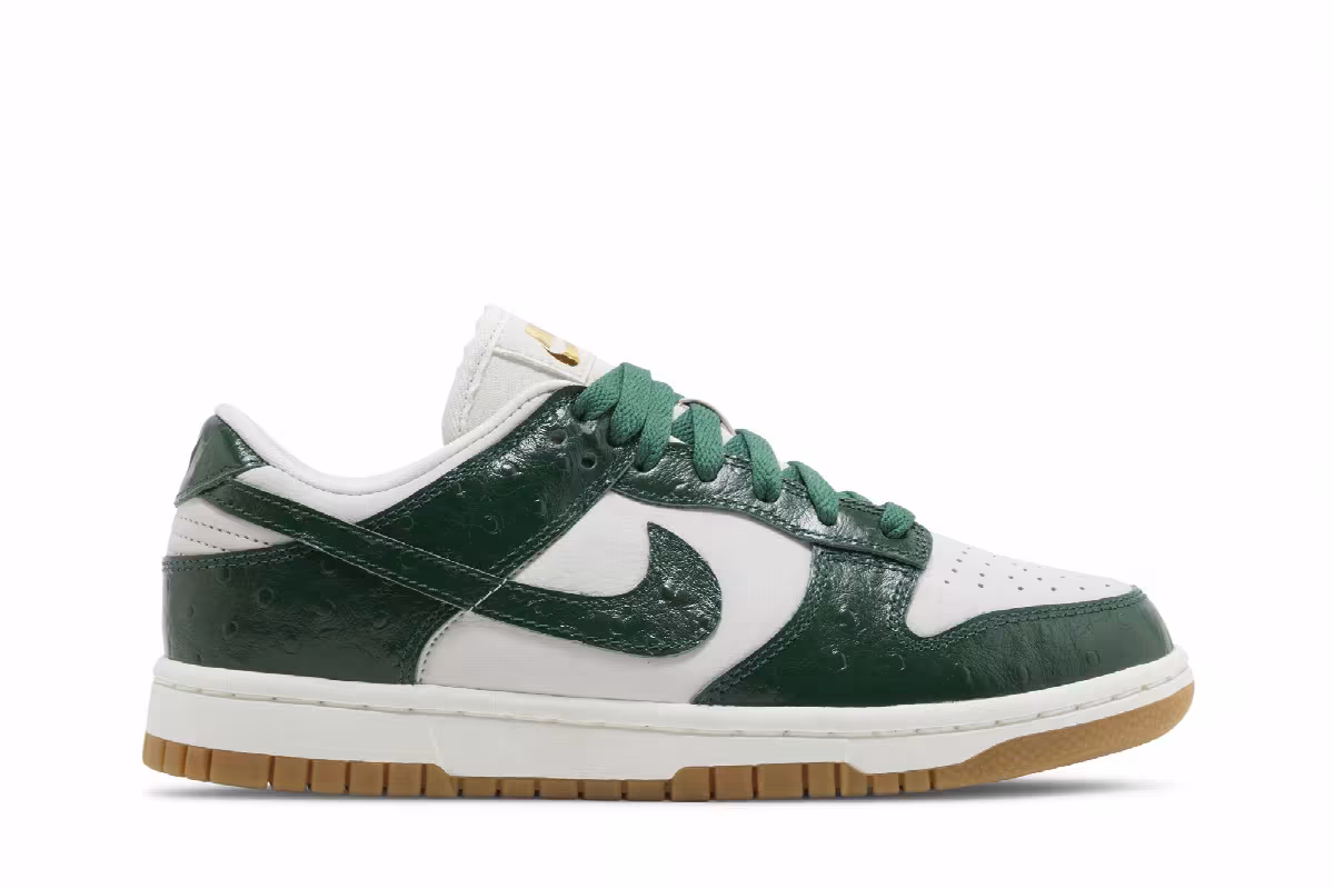 Nike Women's Dunk Low LX Gorge Green Ostrich, view 2