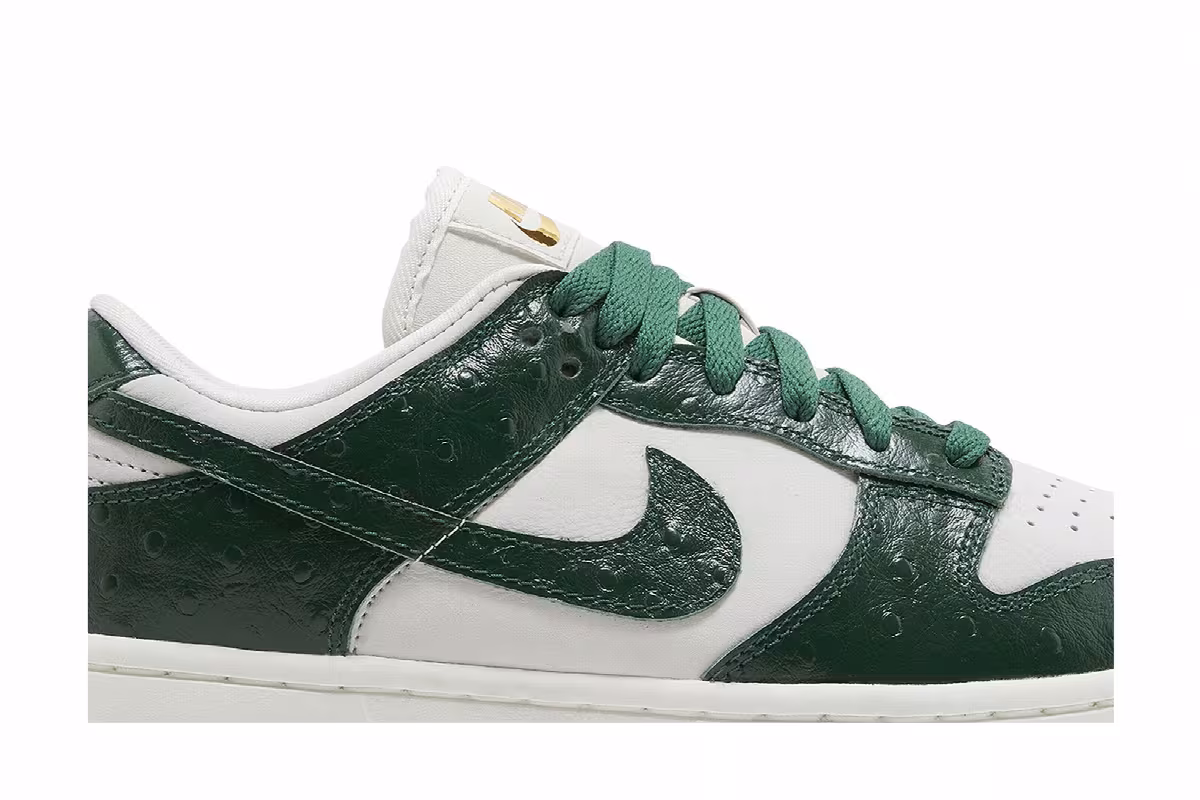 Nike Women's Dunk Low LX Gorge Green Ostrich, view 3