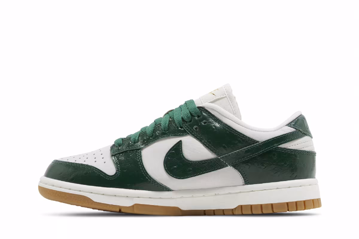 Nike Women's Dunk Low LX Gorge Green Ostrich, view 4