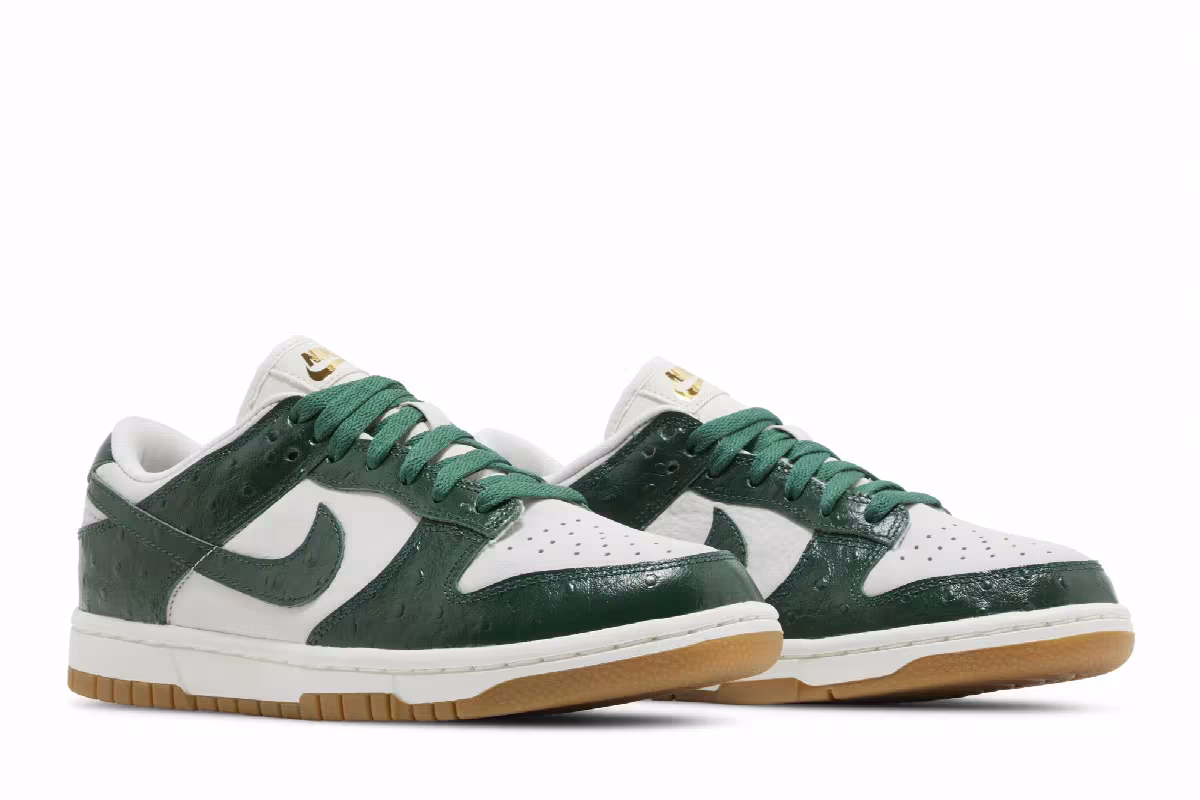 Nike Women's Dunk Low LX Gorge Green Ostrich, view 9