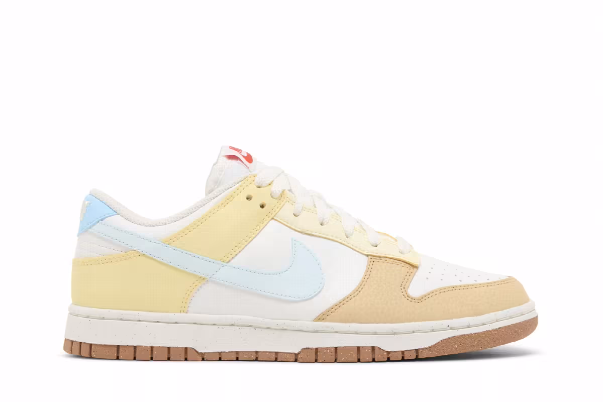 Nike Women's Dunk Low Next Nature Soft Yellow Aquarius Blue, view 2