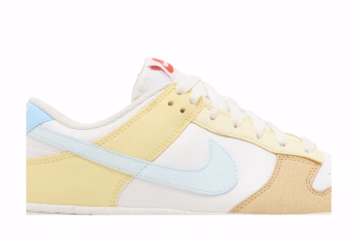 Nike Women's Dunk Low Next Nature Soft Yellow Aquarius Blue, view 3