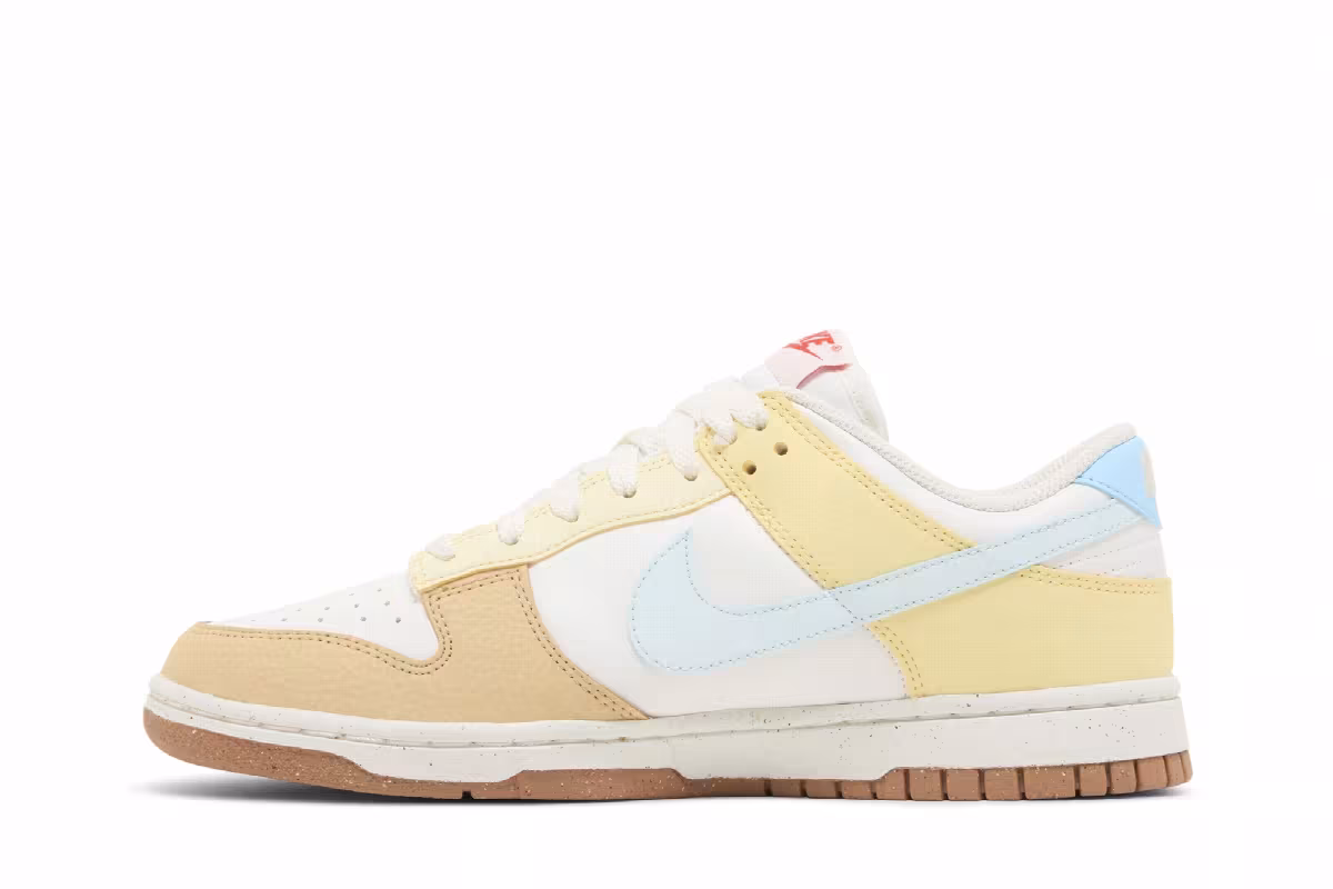 Nike Women's Dunk Low Next Nature Soft Yellow Aquarius Blue, view 4