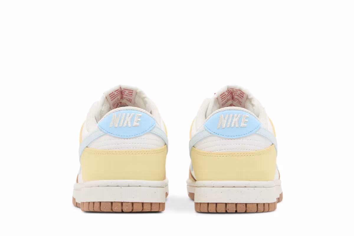 Nike Women's Dunk Low Next Nature Soft Yellow Aquarius Blue, view 7