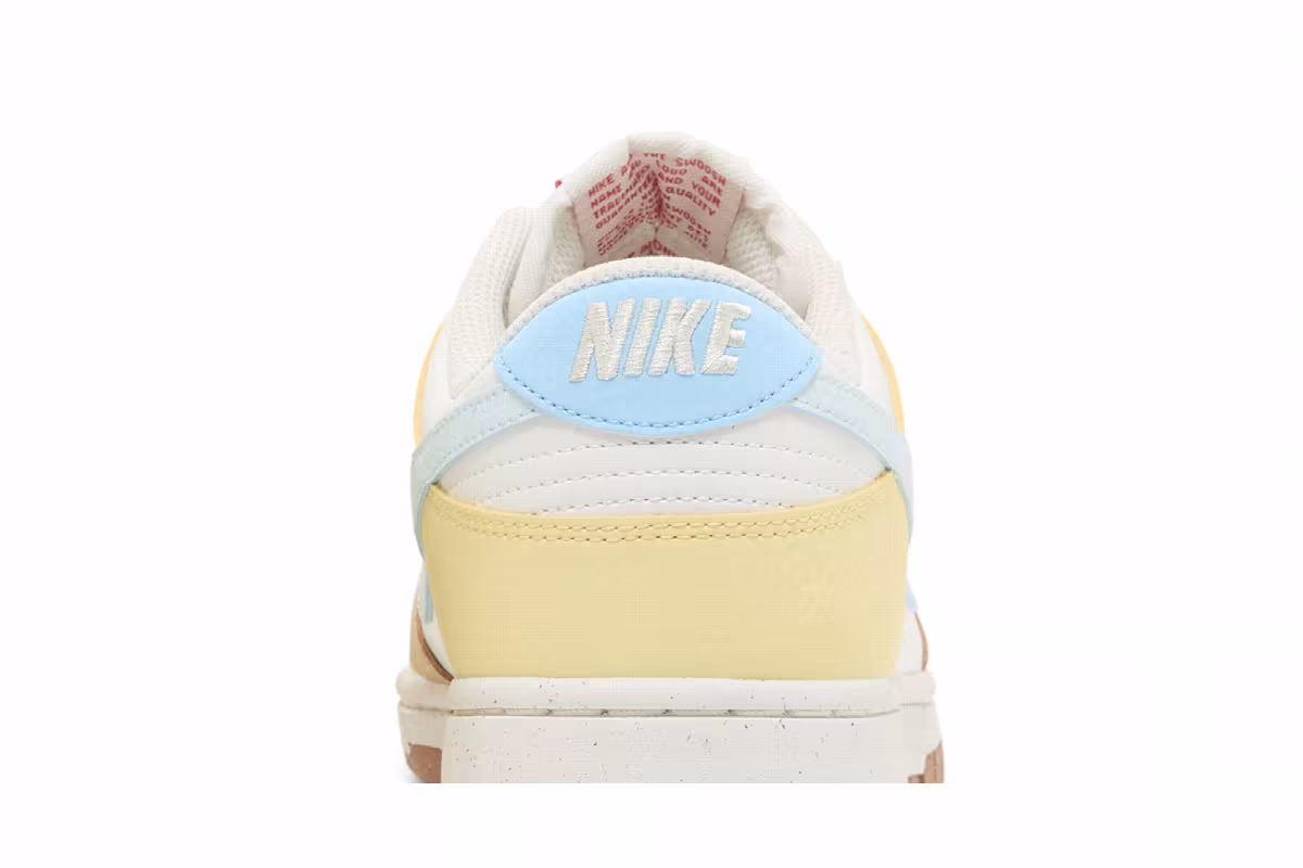 Nike Women's Dunk Low Next Nature Soft Yellow Aquarius Blue, view 8