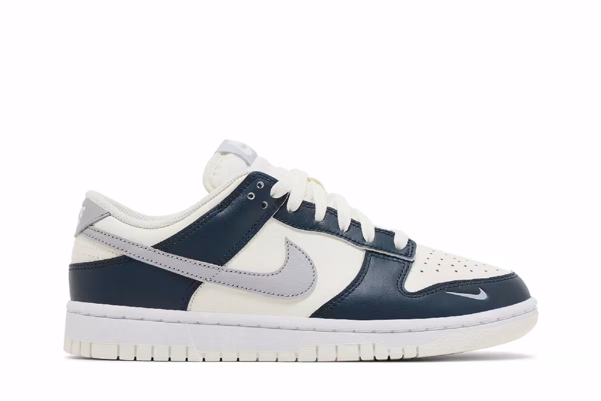 Nike Women's Dunk Low Sail Armory Navy, view 2