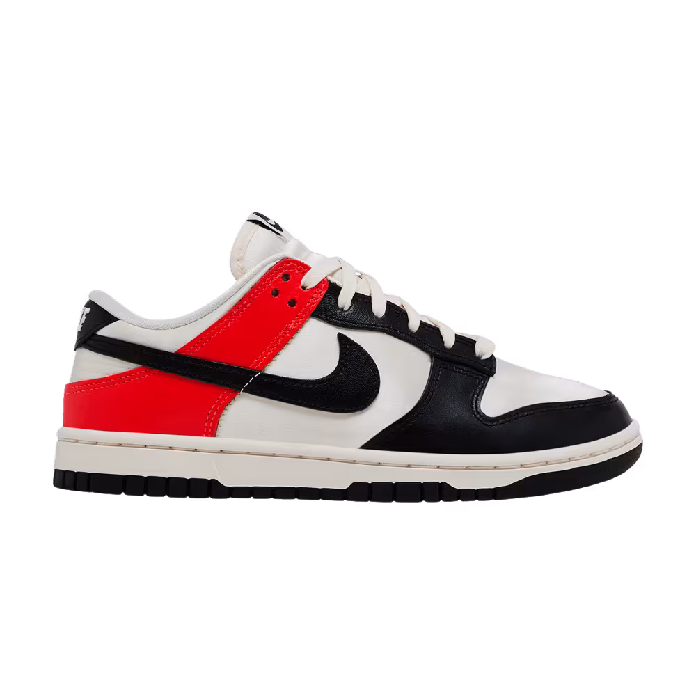 Nike Women's Dunk Low SE Black Toe Bright Crimson