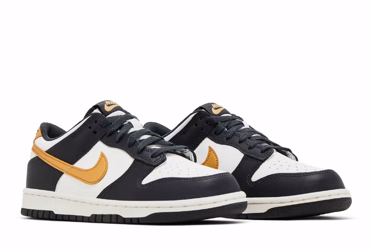 Nike Dunk Low GS Anthracite Metallic Gold, view 9