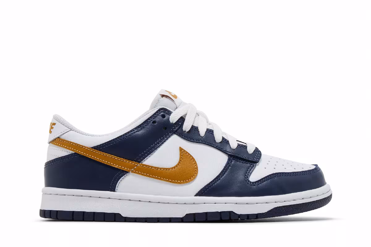 Nike Dunk Low GS Midnight Navy Wheat, view 2