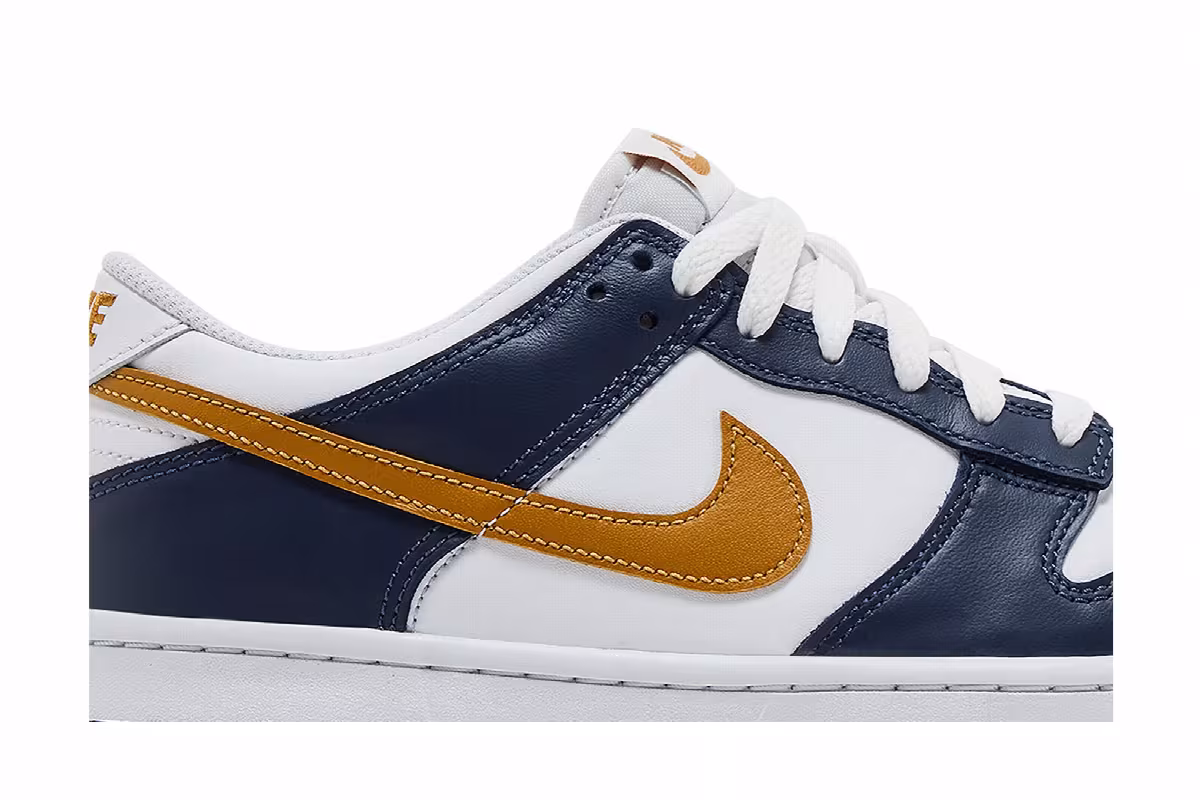 Nike Dunk Low GS Midnight Navy Wheat, view 3