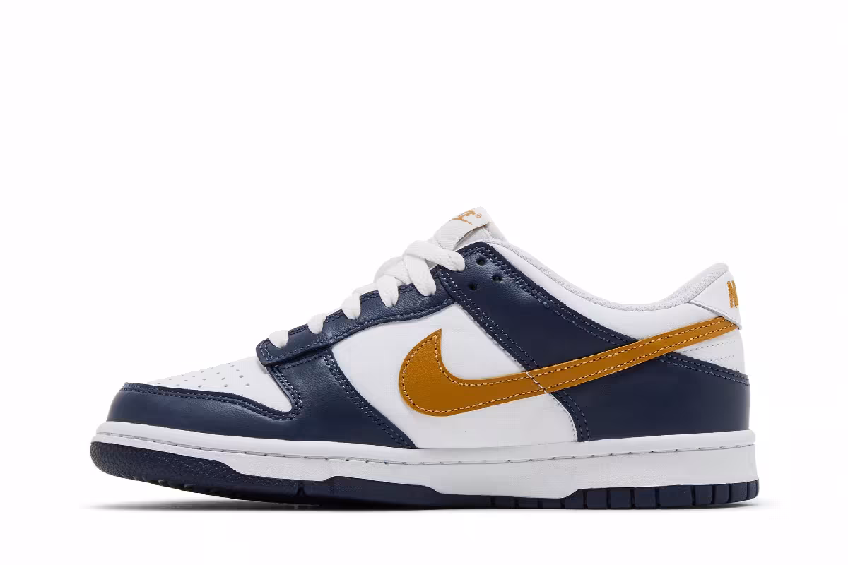 Nike Dunk Low GS Midnight Navy Wheat, view 4