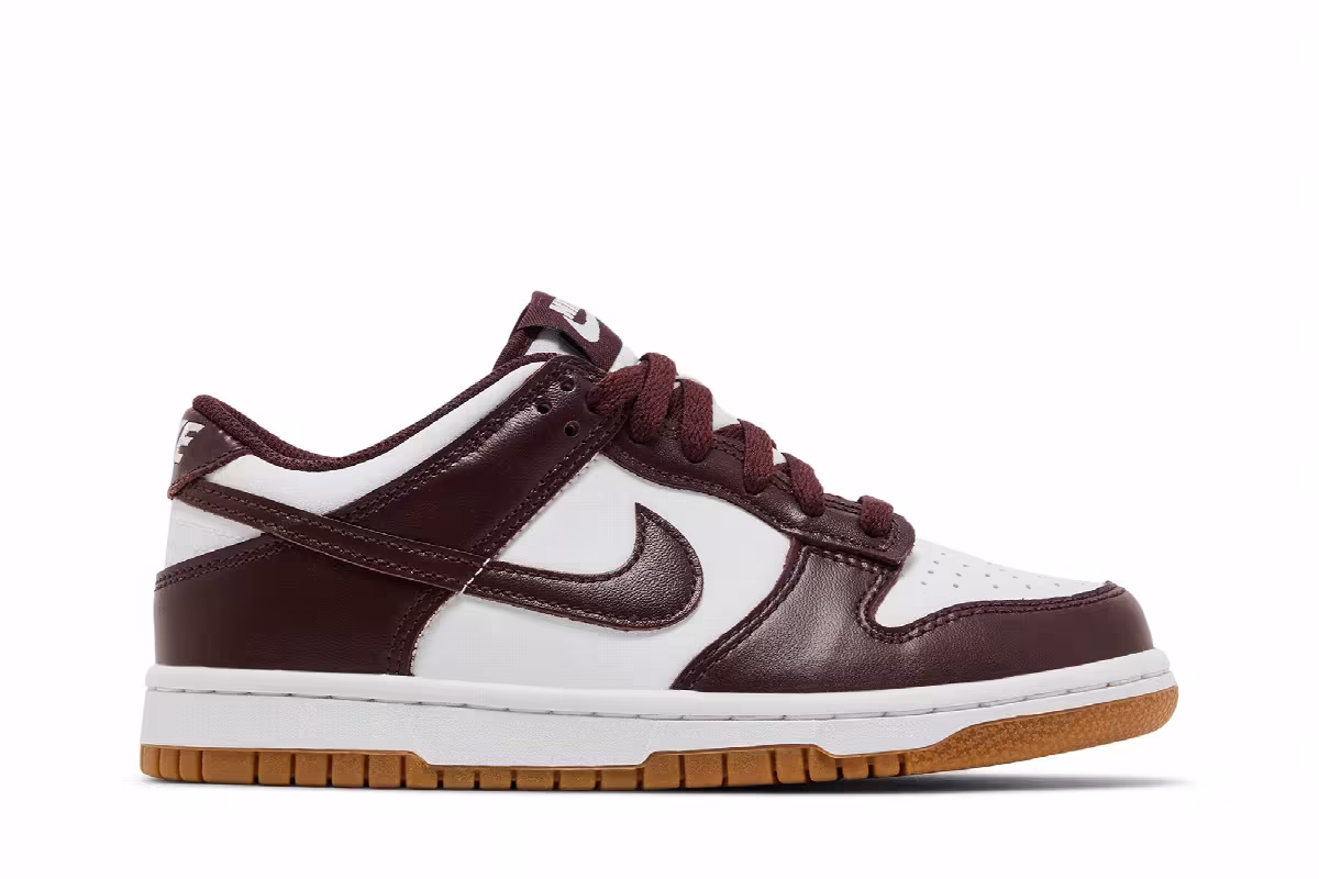 Nike Dunk Low GS Burgundy Crush Gum, view 2