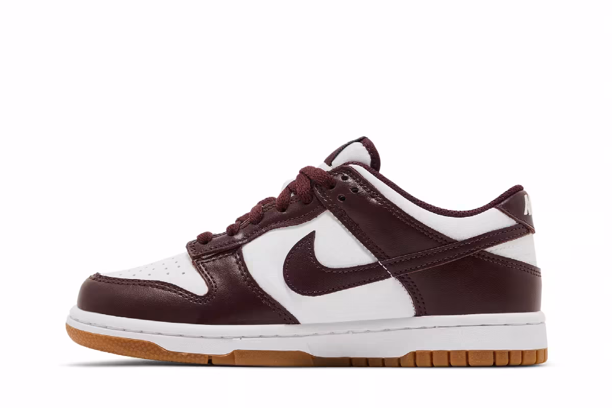 Nike Dunk Low GS Burgundy Crush Gum, view 4