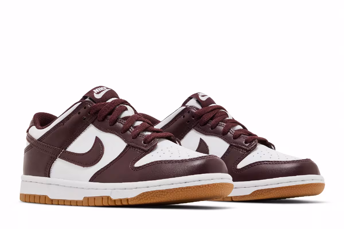 Nike Dunk Low GS Burgundy Crush Gum, view 9