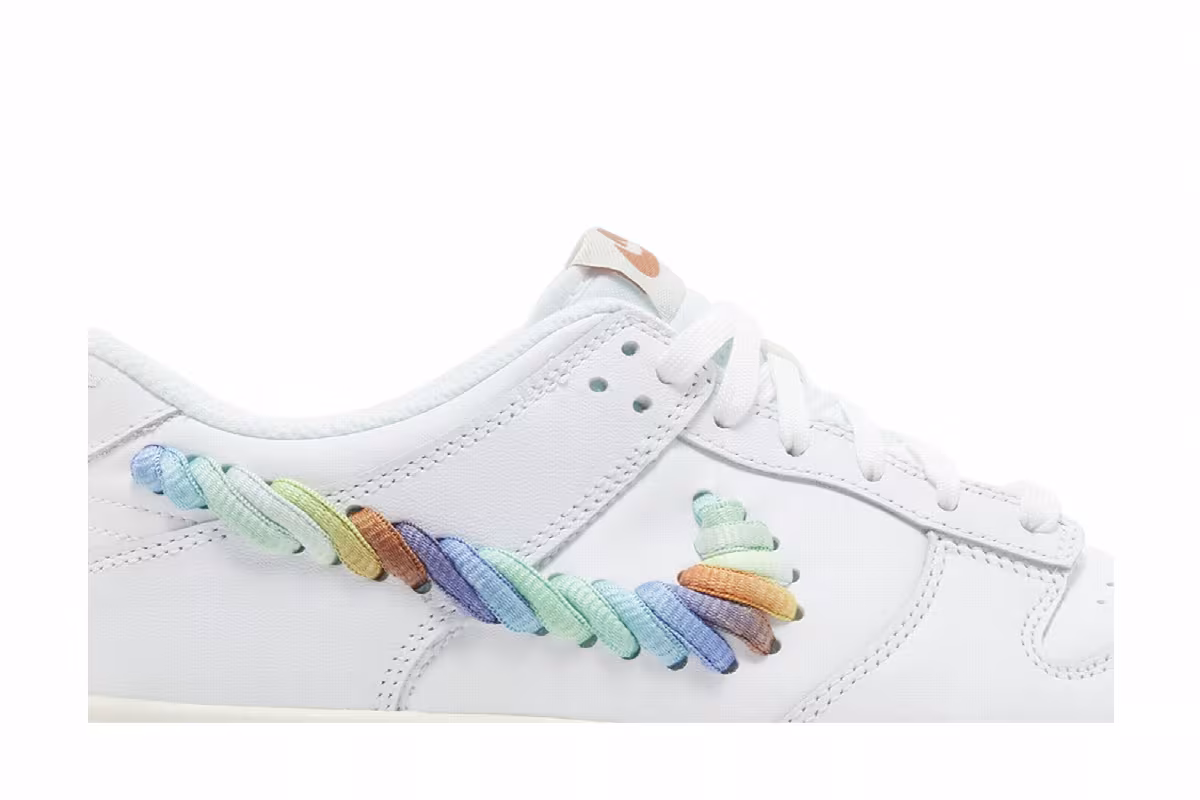Nike Dunk Low GS Rainbow Lace Swoosh, view 3