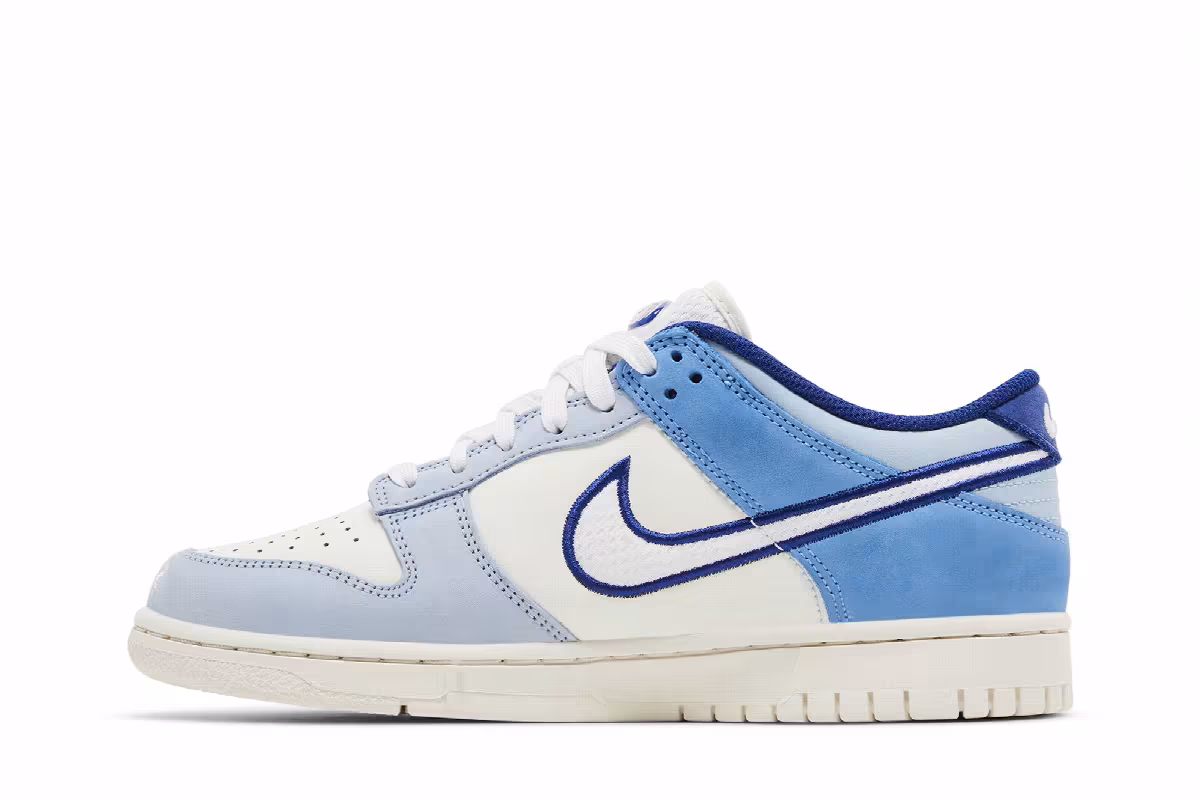 Nike Dunk Low GS Armory Blue Red Mesh, view 4