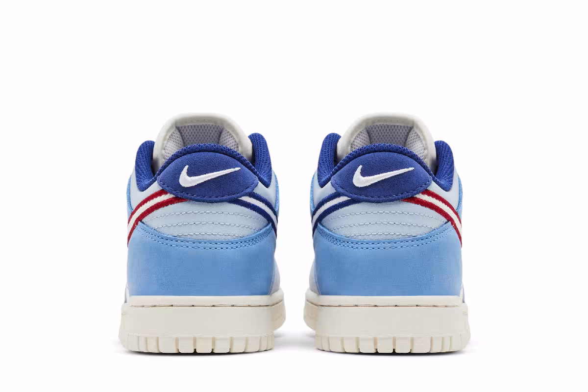 Nike Dunk Low GS Armory Blue Red Mesh, view 7