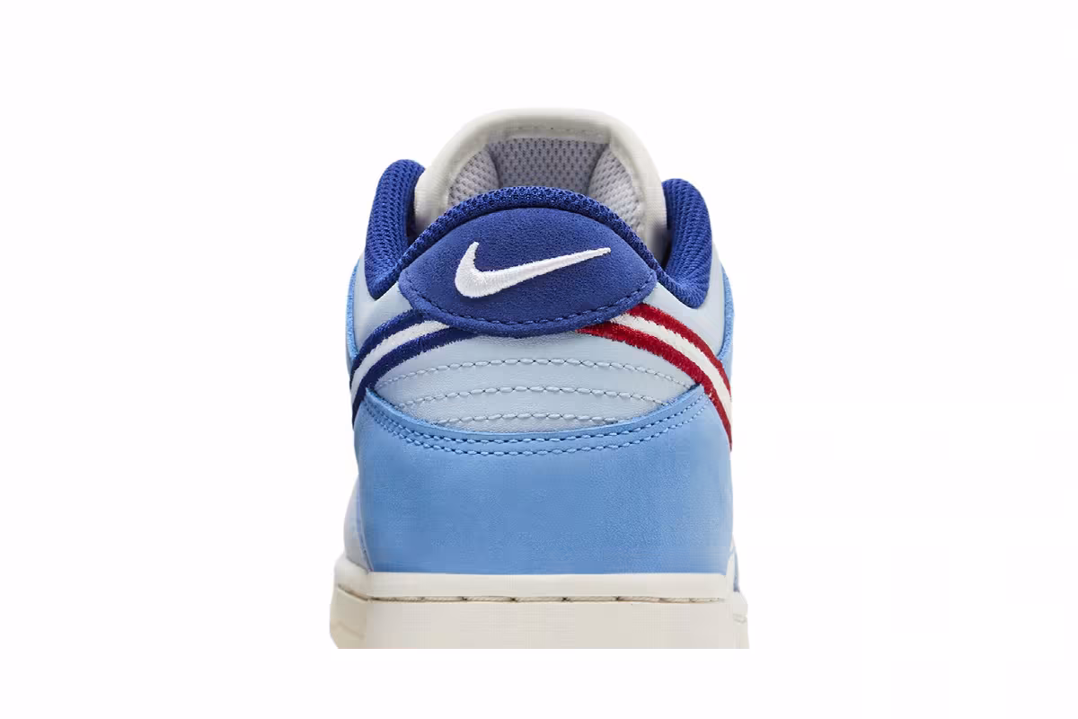 Nike Dunk Low GS Armory Blue Red Mesh, view 8