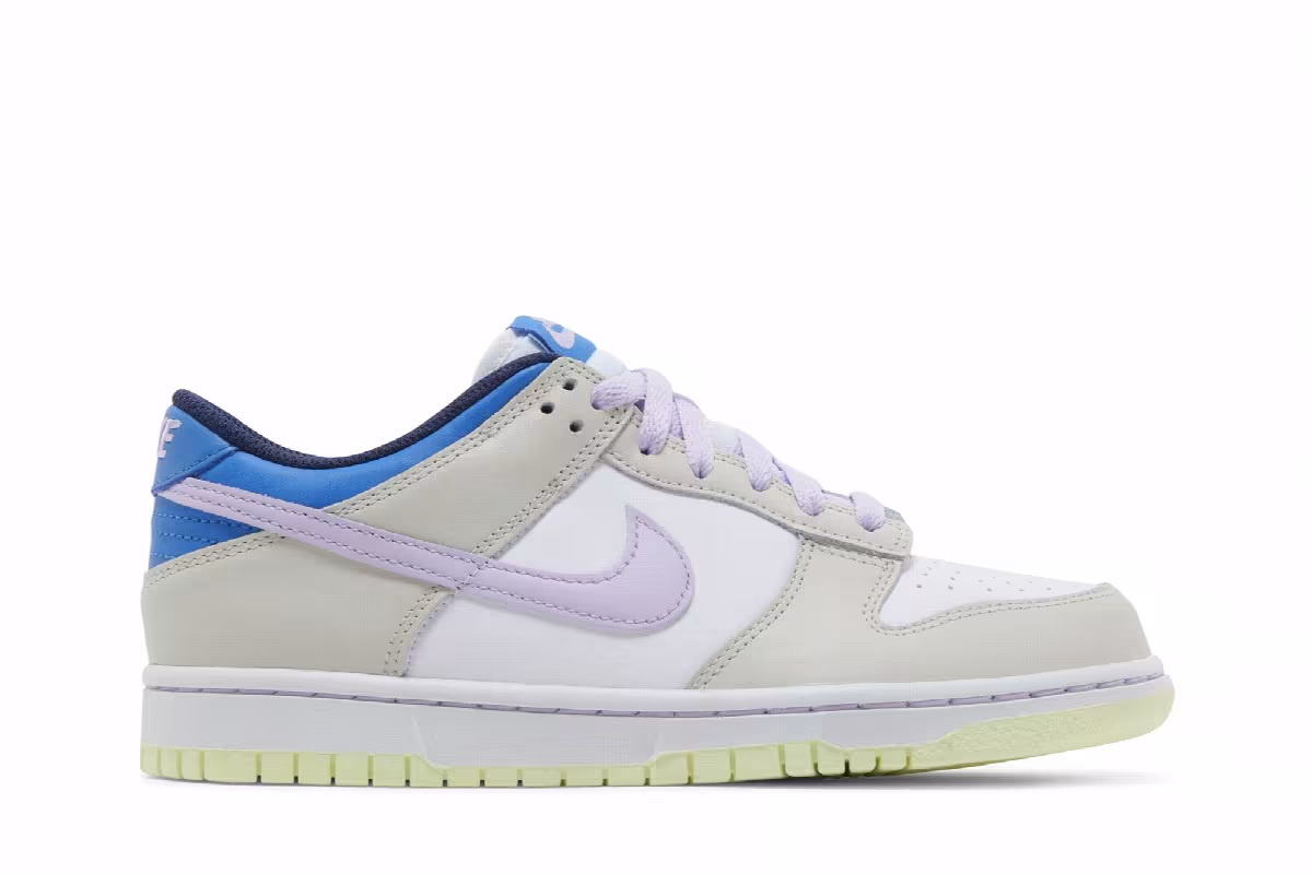 Nike Dunk Low GS Khaki Blue Pink, view 2