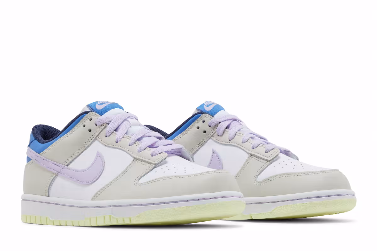Nike Dunk Low GS Khaki Blue Pink, view 9