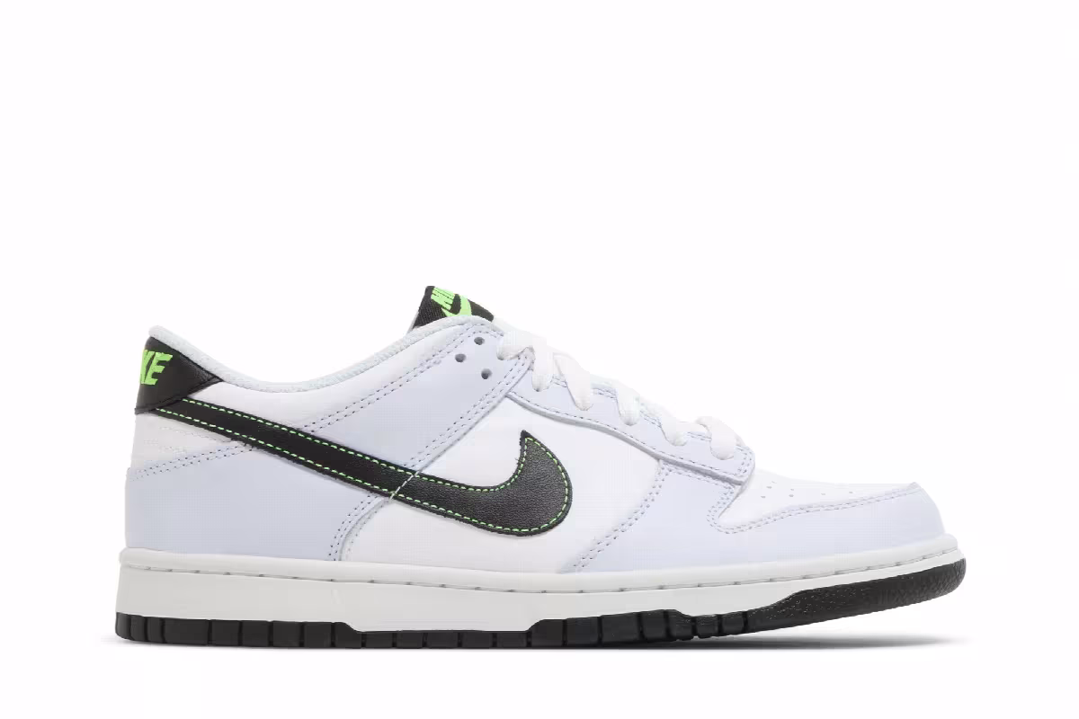 Nike Dunk Low GS Grey Green Strike, view 2