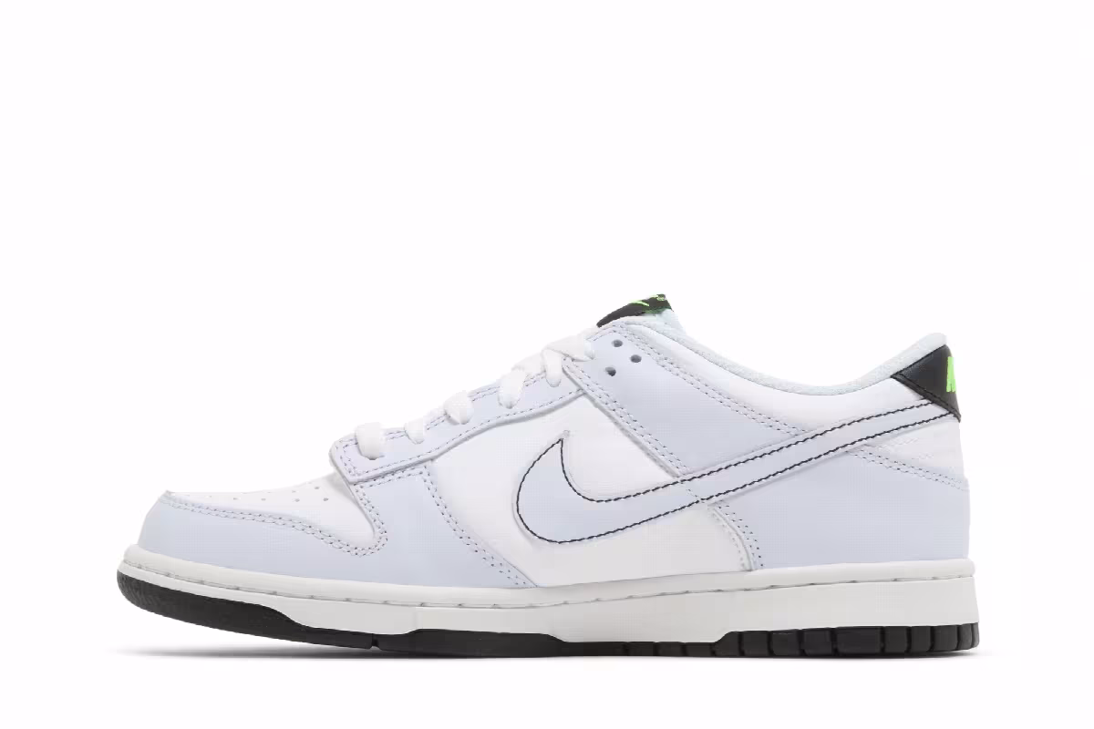 Nike Dunk Low GS Grey Green Strike, view 4