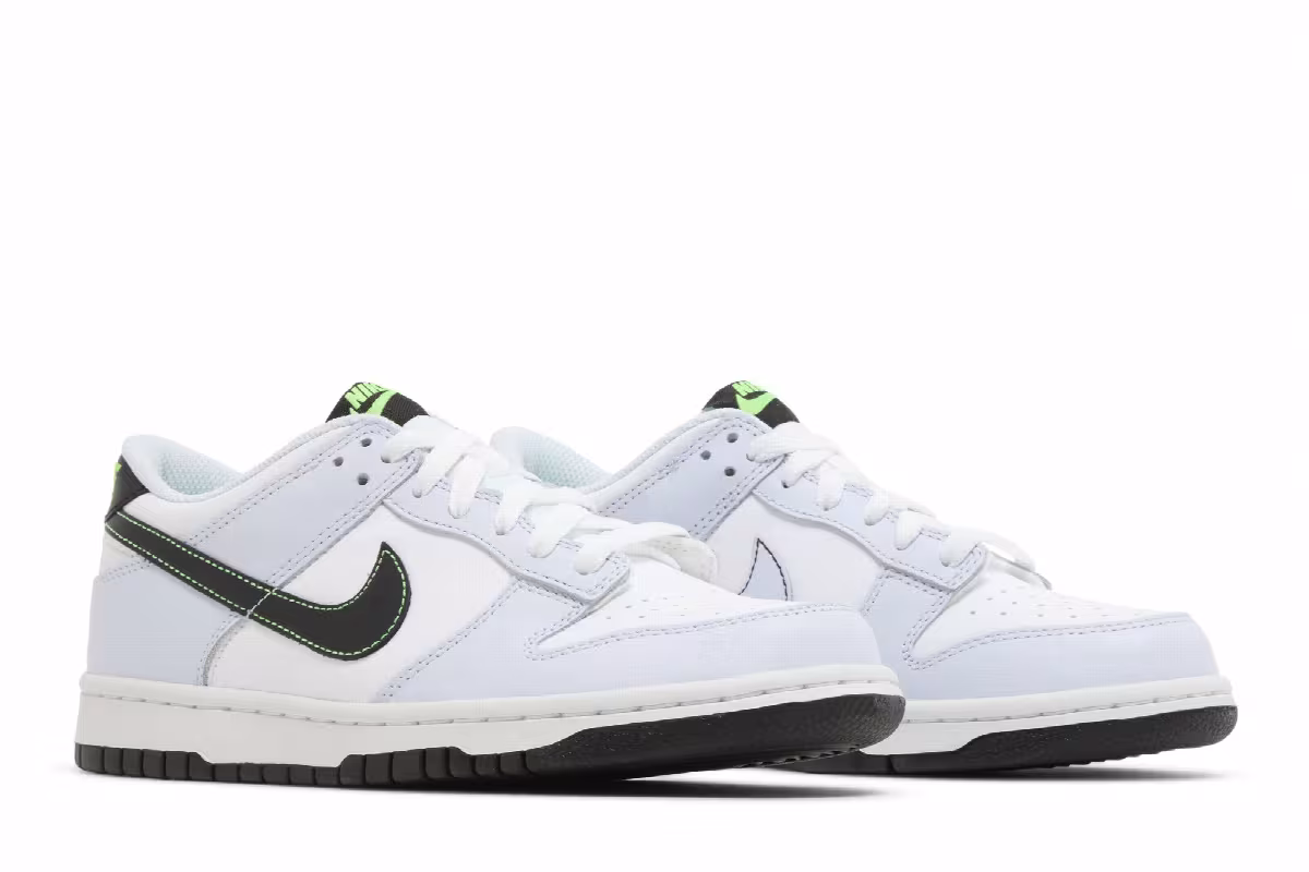 Nike Dunk Low GS Grey Green Strike, view 9
