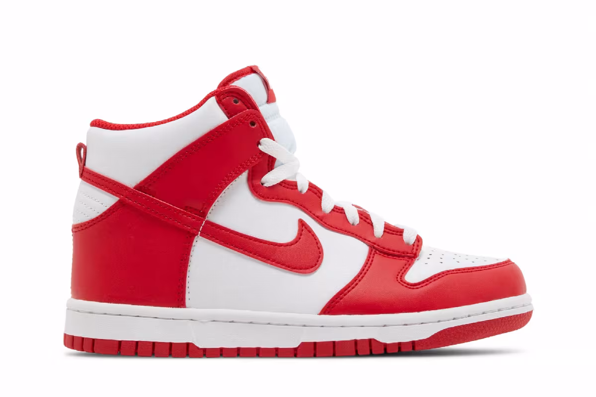 Nike Dunk High GS University Red, view 2