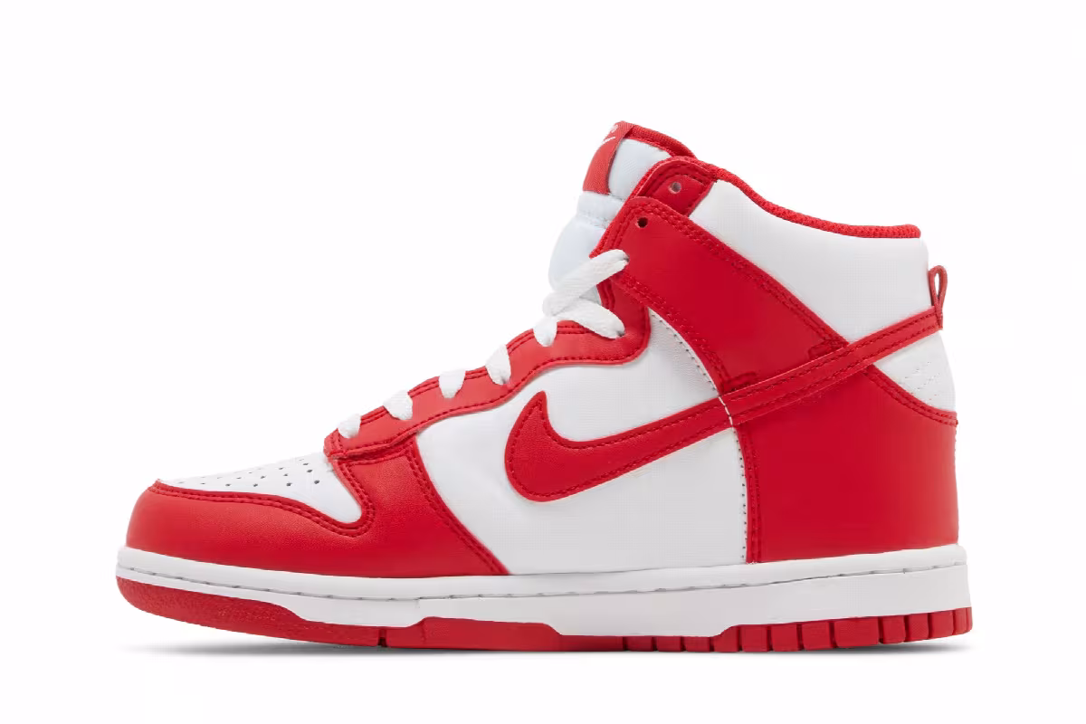 Nike Dunk High GS University Red, view 4