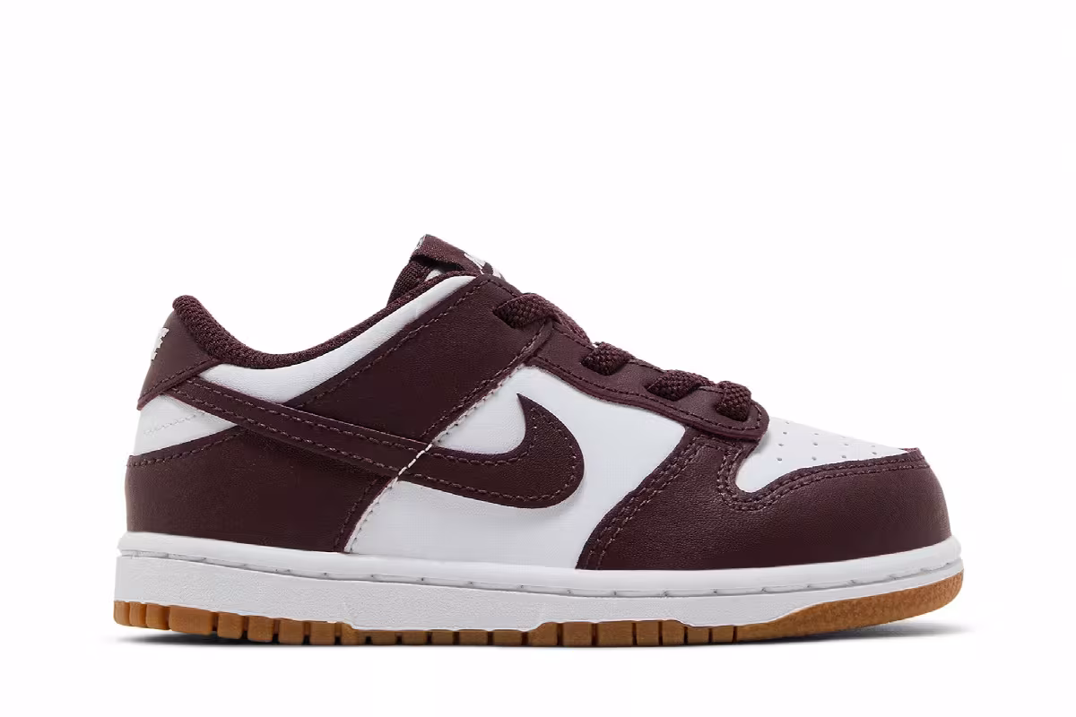 Nike Dunk Low TD Burgundy Crush Gum, view 2
