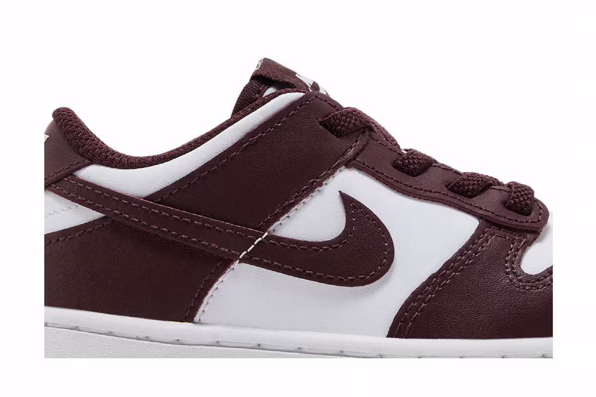 Nike Dunk Low TD Burgundy Crush Gum, view 3