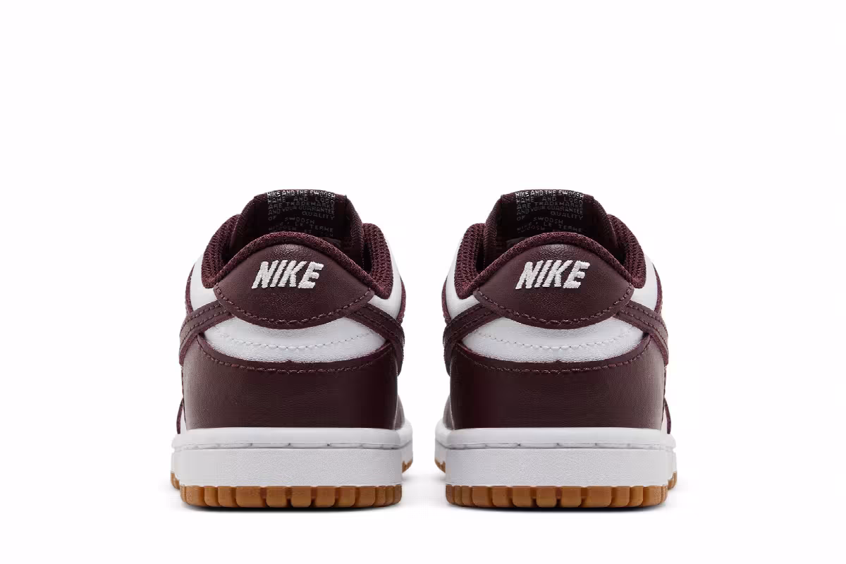 Nike Dunk Low TD Burgundy Crush Gum, view 7