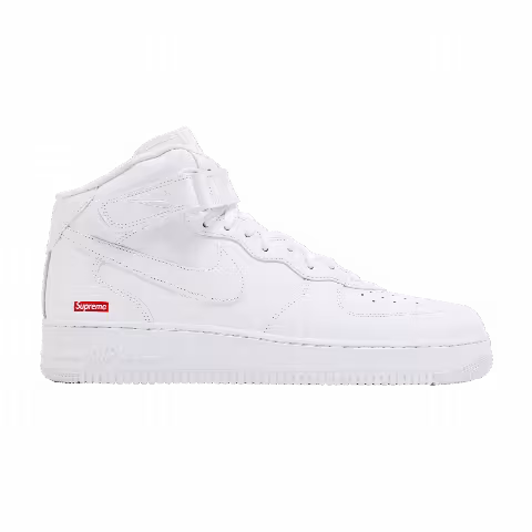 Supreme x Nike Air Force 1 Mid 'Box Logo - Triple White'