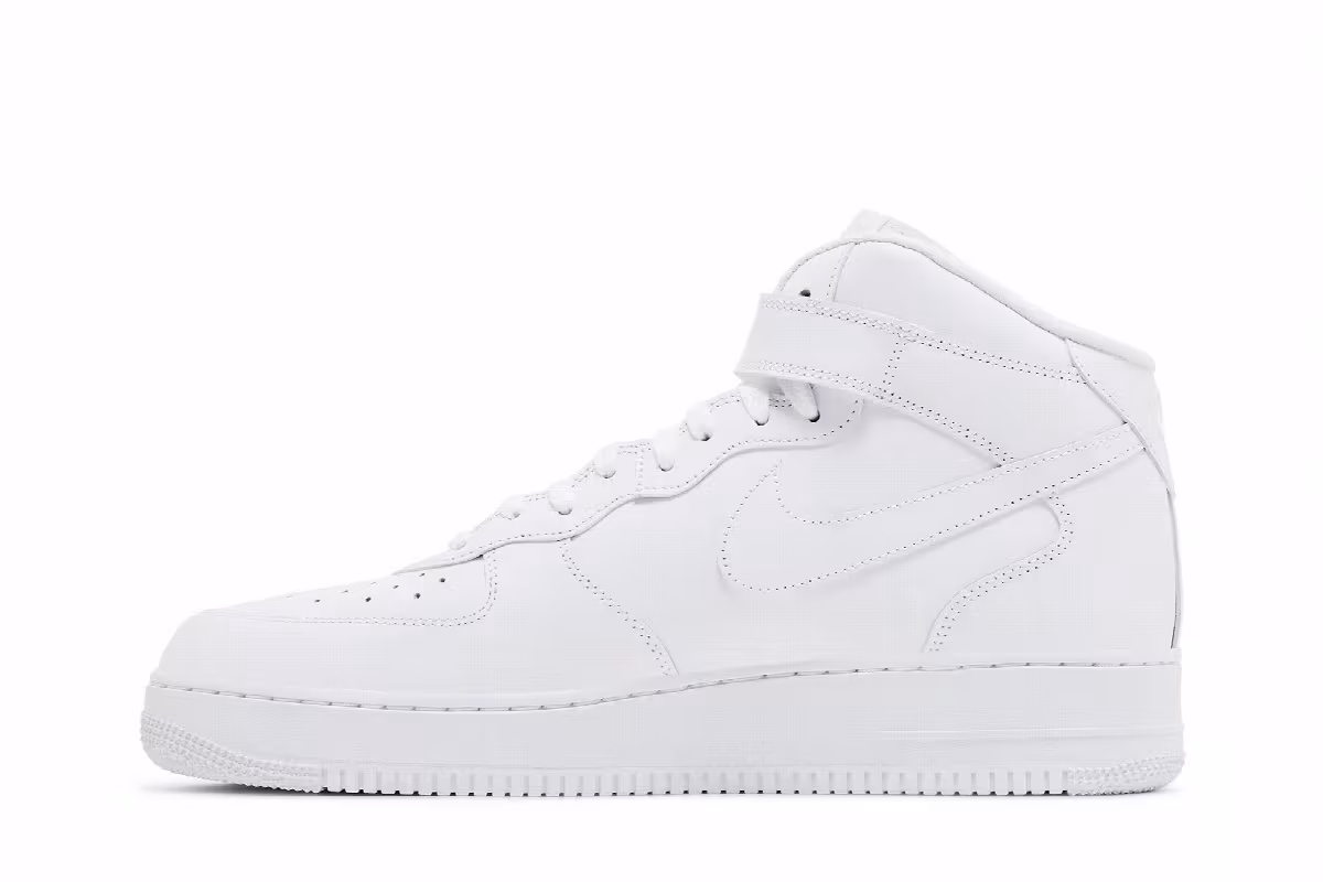 Supreme x Nike Air Force 1 Mid Box Logo - Triple White, view 4