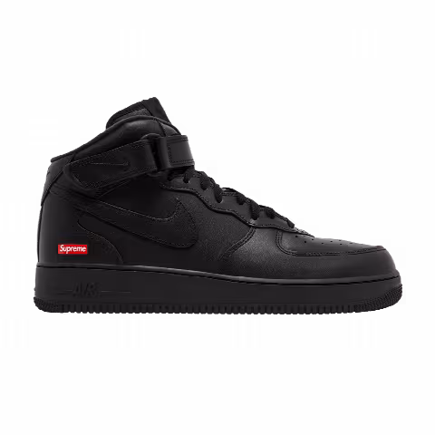 Supreme x Nike Air Force 1 Mid 'Box Logo - Triple Black'
