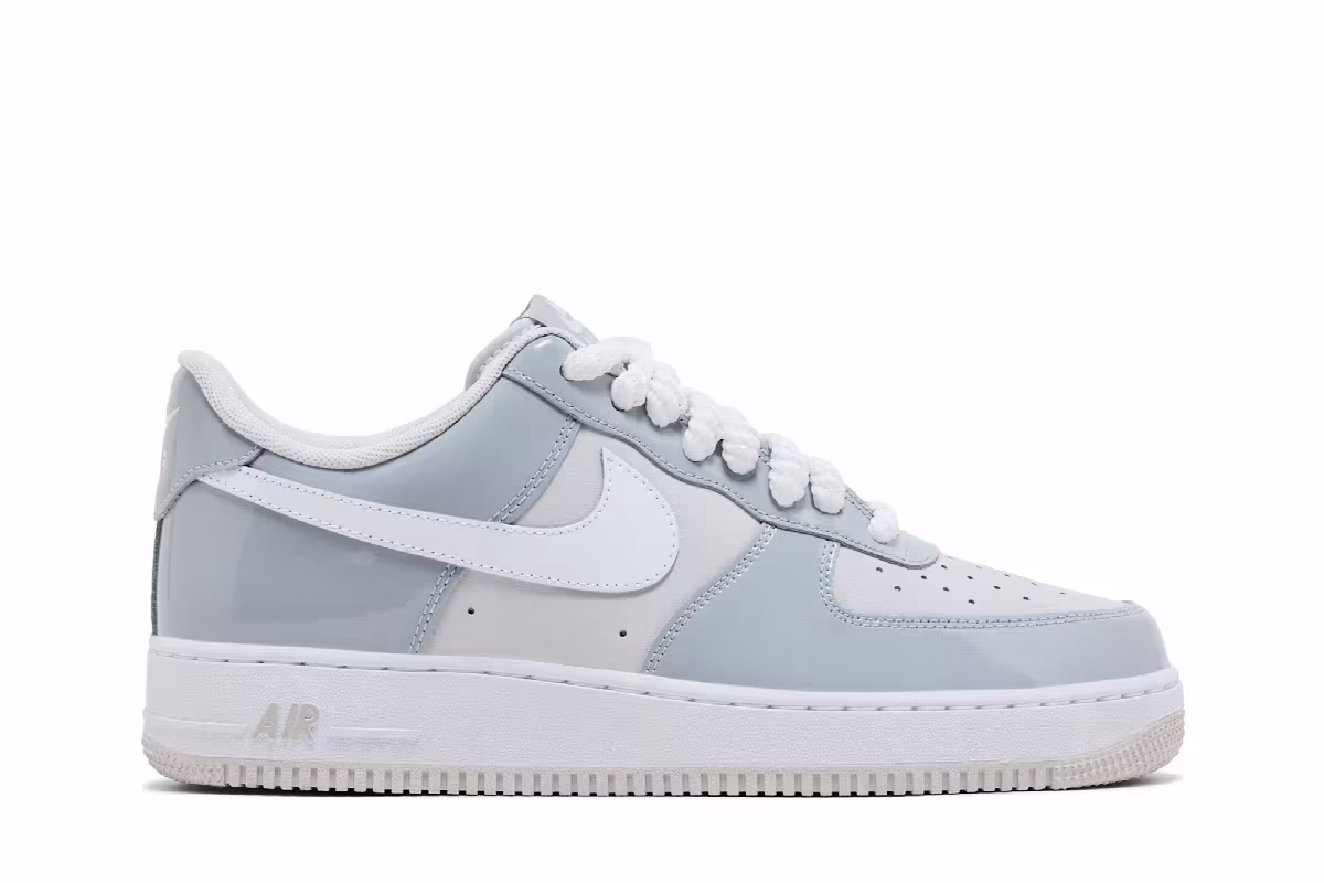 Nike Air Force 1 Wolf Grey Patent, view 2