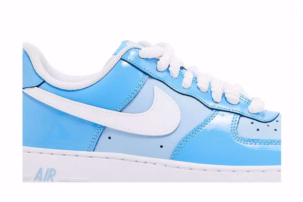 Nike Air Force 1 Psychic Blue Patent, view 3