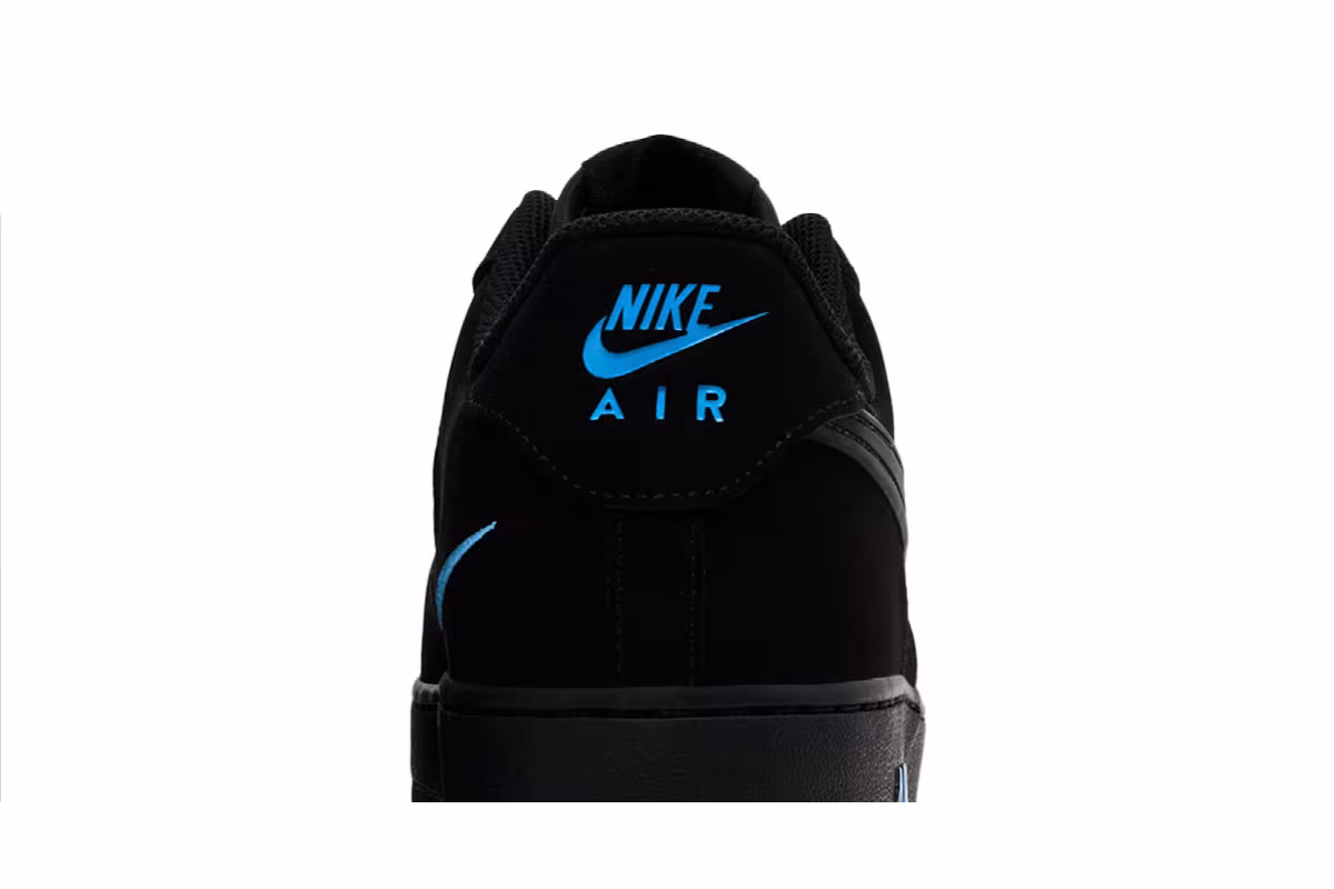 Nike Air Force 1 Black University Blue, view 8
