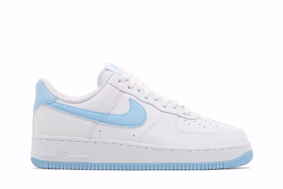 Nike Air Force 1 White Aquarius Blue, view 2