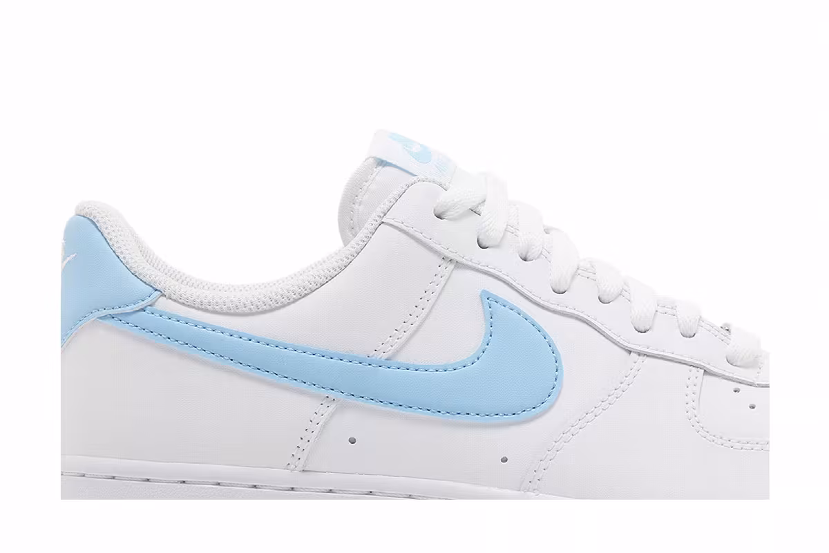 Nike Air Force 1 White Aquarius Blue, view 3