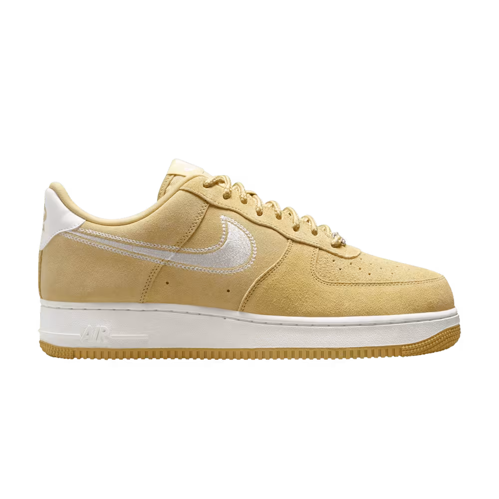 Nike Air Force 1 Embroidered Swoosh - Buff Gold