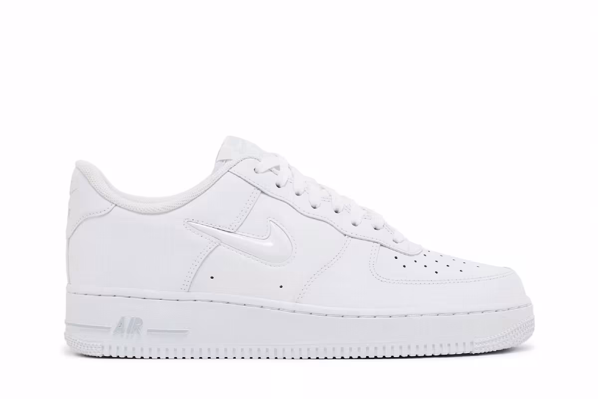 Nike Air Force 1 Jewel White Dark Smoke Grey, view 2