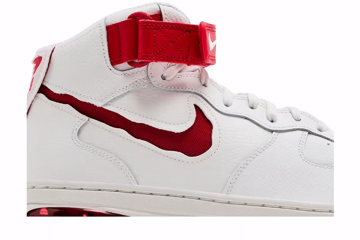 Nike Air Force 1 Mid Evo Summit White University Red, view 3